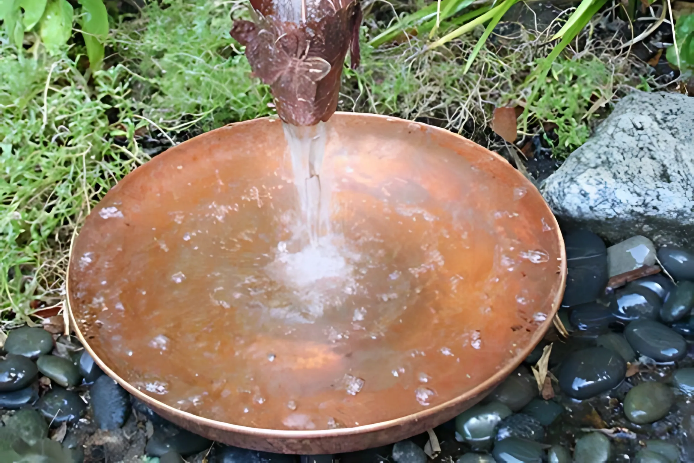Hand Hammered Copper Dish with Attachment Loop